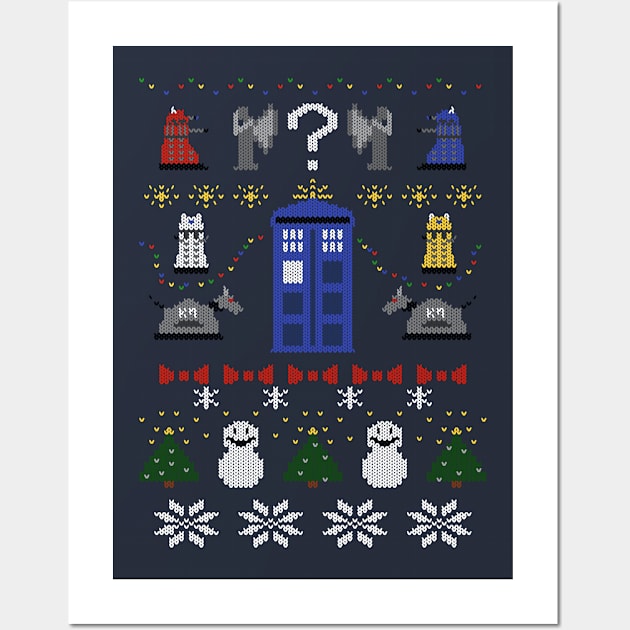 Whovian Christmas Wall Art by Silentrebel